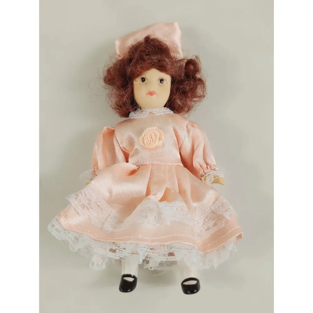 Victorian Mini Porcelain Doll 5 1/4